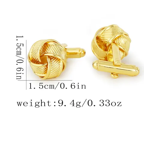 Business Herren Manschettenknöpfe Legierung Twist Knot Design Metall Geflecht Textur Für Formelles Hemd Hochzeit Schmuck