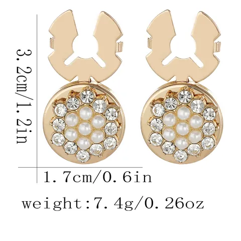 Vintage Alloy Faux Artificial Pearl Rhinestone Button Covers For Women Shirt Cufflinks Round Flower Decorative Buttons Jewelry