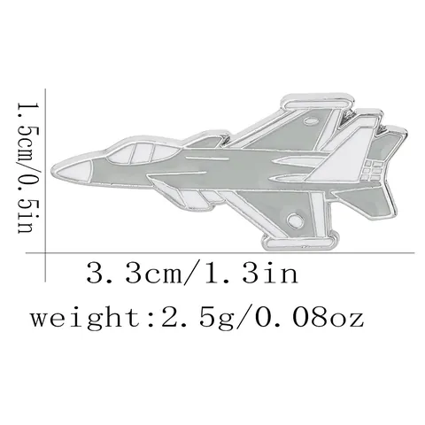 Alloy Fighter Jet Airplane Enamel Brooch Pin Aviation Model Badge For Unisex Clothes Bag Backpack Accessories Decoration