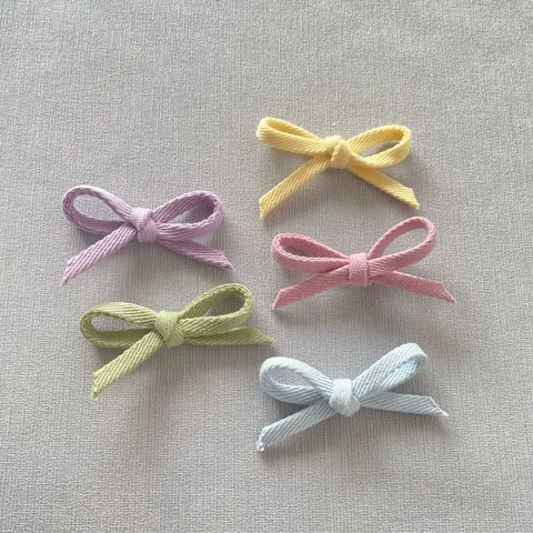 Handmade Fabric Bow Knot DIY Accessories For Hair Clips Clothing Decoration Twill Ribbon Bows Multicolored Sewing Supplies