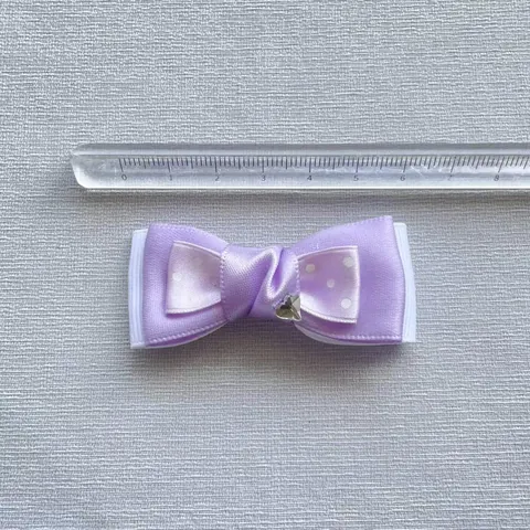 DIY Polka Dot Satin Ribbon Bowknot Accessories For Hairpin Clothing Decoration Satin Bows With Heart Rhinestone Jewelry Making Finding