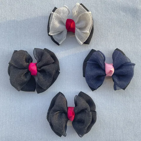 Decoración de Lazo de Organza en Capas Hecha a Mano Para Accesorios de Cabello DIY Bolso Ropa Muñeca Ornamento Minimalista Dulce