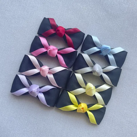 Handcrafted Grosgrain Satin Ribbon Bowknot Accessories For DIY Hair Clip Clothing Shoe Decoration Sweet Style Jewelry Making Parts