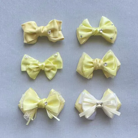 Accessori Fai Da Te Fiocco In Raso Giallo Fatto A Mano Con Pizzo Strass Künstliche Perle Per Fermagli Scarpe Decorazione Abbigliamento Donna Gioielli