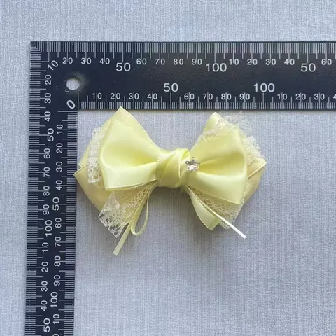 Accessori Fai Da Te Fiocco In Raso Giallo Fatto A Mano Con Pizzo Strass Künstliche Perle Per Fermagli Scarpe Decorazione Abbigliamento Donna Gioielli