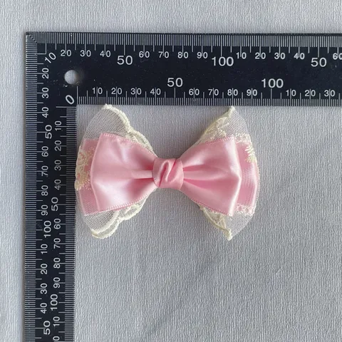 Accessoire Nœud Floral Rose Fait Main Pour Décoration De Vêtement Lolita Coiffure DIY Tissu Satin Dentelle Nœud Pour Couture