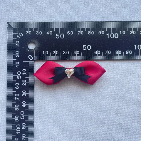Strass Herz Doppelschicht Satinband Schleife Zubehör Für Haarspangen Kleidung Taschen Geschenkbox DIY Handwerk Machen