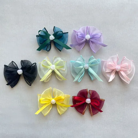 Lazo De Cinta De Satén De Organza De Doble Capa Hecho A Mano Con Decoración De Rosa De Resina DIY Para Ropa Bolsos Zapatos