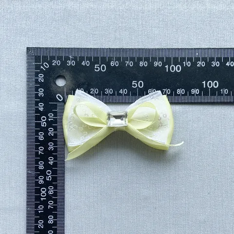 INS Style Rhinestone Bowknot DIY Handmade Accessories Ribbon Satin Bows For Hairpins Keychain Doll Decor Craft Supplies