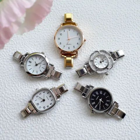 Orologio da Polso da Donna Elegante in Acciaio Inossidabile al Quarzo Oro Argento Metallo Analogico Gioielli Decorativi