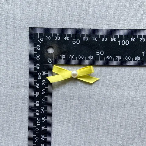 Mini Satin Ribbon Bows With Faux Artificial Pearl Decorative Bows For DIY Crafting Hair Accessories Cake Topper Apparel Decoration