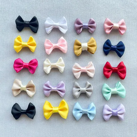 Mini Fiocchi in Nastro di Raso Fatti a Mano per Artigianato Fai-da-Te Accessori per Capelli Decorazione di Abbigliamento