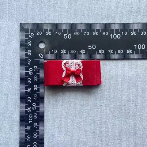 Lolita Dubbellaags Kant Stof Strik Satijn Lint Strikje DIY Kleding Accessoires Poppen Kleider Schoenen Naaien Ambacht Decoratie