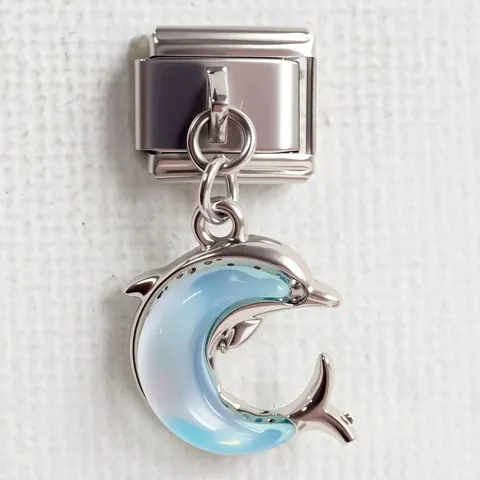 Edelstahl Italienische Charms Modulare Armband Glieder DIY Herz Stern Mond Tier Emaille Schmuck Zubehör Für Damen Herren