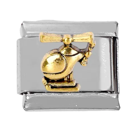 304 Stainless Steel Italian Charm Link For DIY Bracelet Vehicle Bus Helicopter Airplane Tank Submarine Modular Bracelet Jewelry Accessory