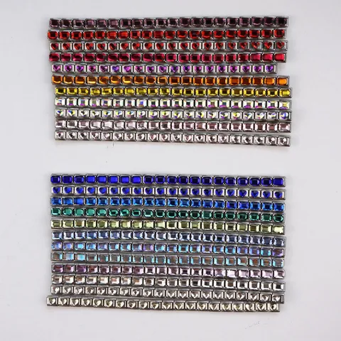 Stainless Steel Italian Charm Bracelet Links DIY Modular Jewelry Modular Charms Heart Rectangle Crystal Zirconia Hand Jewelry Accessory