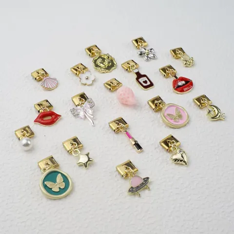 Italienische Charms Modulare Armband Glieder Vergoldeter Edelstahl Emaille Schmetterling Herz DIY Schmuck Zubehör Für Damen