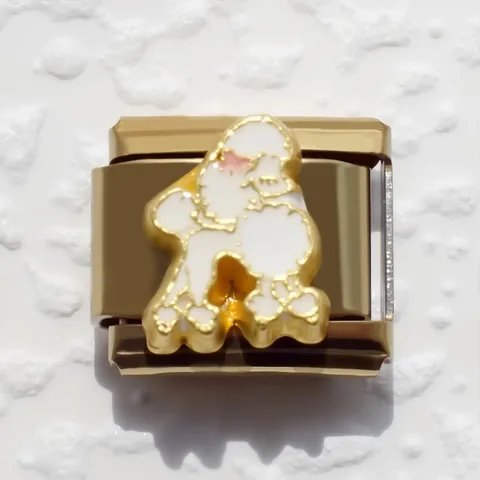 Stainless Steel Italian Modular Charm Bracelet Link Gold DIY Enamel Animal Dog Cat Bee Butterfly Jewelry Making For Unisex