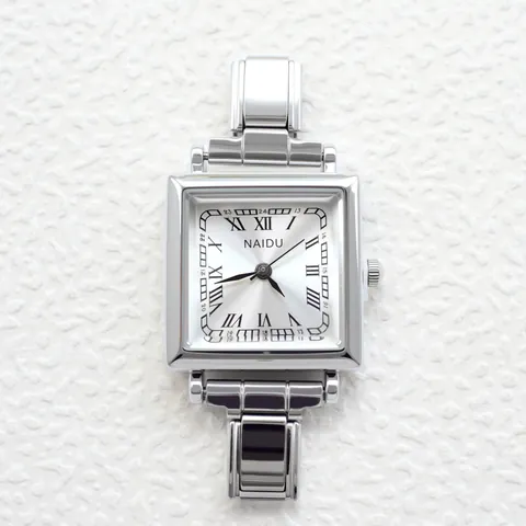 Women's Elegant Square Dial Quartz Watch With Stainless Steel Chain Strap Simple Fashion Wristwatch For Ladies Office Daily Wear