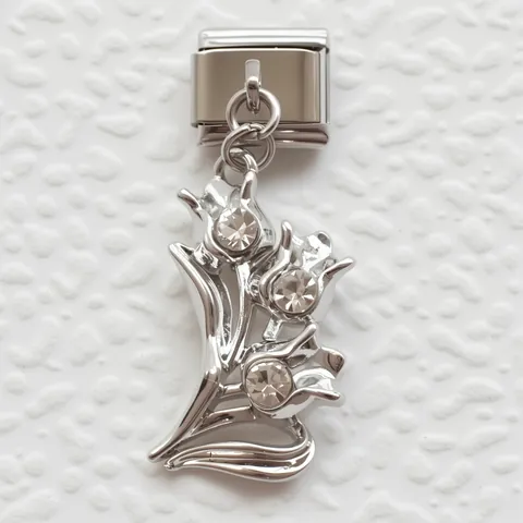 Stainless Steel Italian Modular Bracelet Charms Astronaut Origami Crane Guitar Racing Flag Flower Statue Liberty DIY Pendant