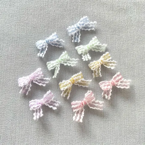 Mini Lazo de Encaje Hecho a Mano Accesorios de Tela de Gasa para Bricolage Pinzas Pelo Ropa Costura Decoración Artesanía