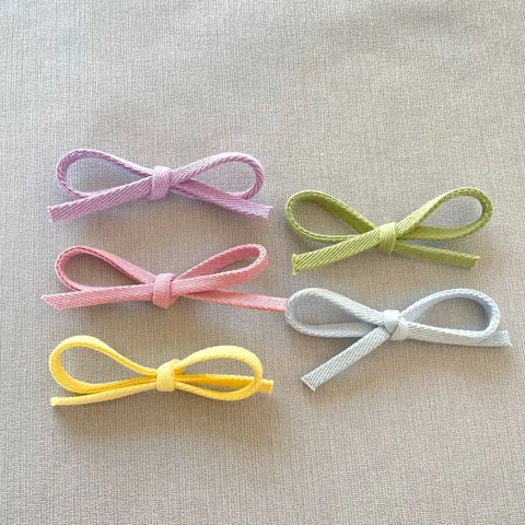 Accessori Fai-da-te con Fiocco in Tessuto Fatto a Mano per Fermagli per Capelli Vestiti Scarpe Cappelli Decorazione a Colori Macaron