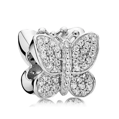 Schattige Legering Vlinder Charms Met Heldere Strass Zilver Goud DIY Armband Accessoires Voor Vrouwen Sieraden Cadeau