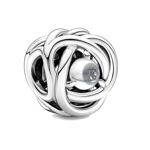 Legierung Geburtsstein Charms Hohlknoten Design Versilbert Strass Perlen Für DIY Armband Halskette Damen Schmuck Geschenk