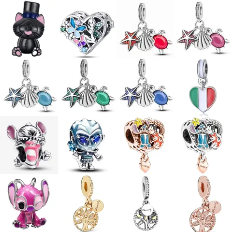 Alloy DIY Charm Beads For Bracelet Jewelry Making Tree Of Life Sea Turtle Cartoon Animal Pendant For Women Girls Jewelry
