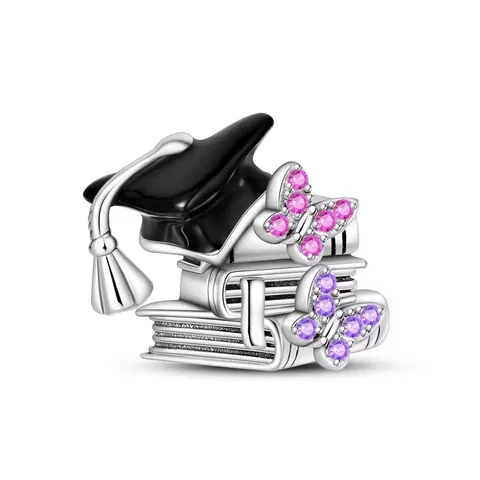 Alloy Pink Series Charms Pendants DIY Jewelry Making Accessories For Bracelets Graduation Beauty Baking Theme Women Girls Gift