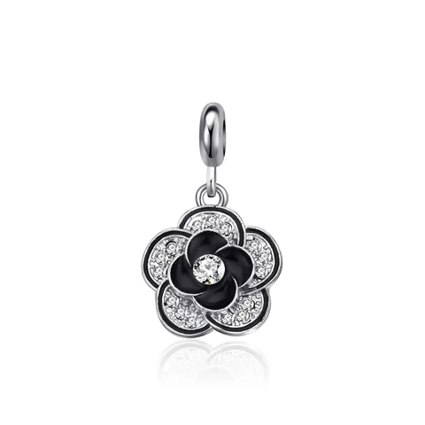 Camellia Bloem Charm Kralen Legering Emaille Strass DIY Sieraden Hanger Voor Armbanden Kettingen Sieraden Maken Accessoires Vrouwen