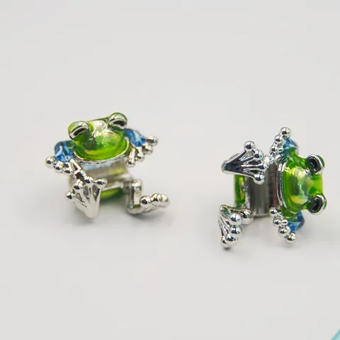 DIY Legierung Frosch Anhänger Grüne Emaille Perlen Für Die Schmuckherstellung Armband Zubehör Süße Tieranhänger Handgemachter Bastelbedarf