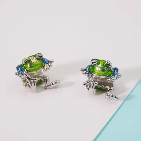 DIY Legierung Frosch Anhänger Grüne Emaille Perlen Für Die Schmuckherstellung Armband Zubehör Süße Tieranhänger Handgemachter Bastelbedarf