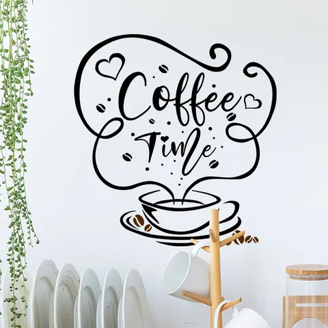 Kaffeezeit Wandtattoo Für Küche Esszimmer My Kitchen Rules Good Idea PVC Selbstklebend Modern Minimalistisch Haus Deko Aufkleber