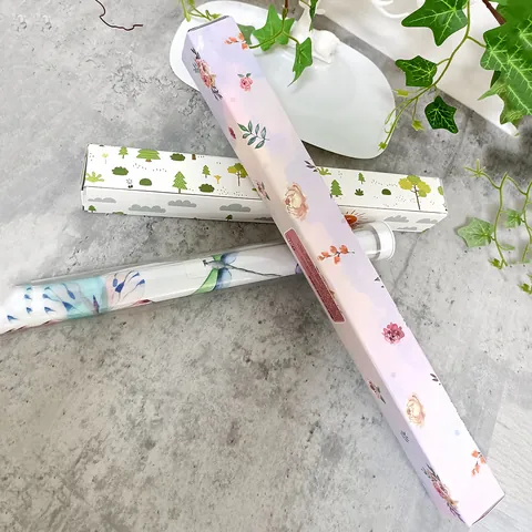 Boîte d'Emballage en Papier Décorative Portable Tube de Rangement en PVC Transparent pour Affiches Autocollants Muraux Étui de Protection d'Expédition