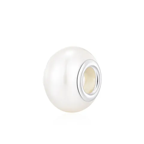 DIY Alloy Large Hole Beads Multi Color Pearl Luster Charms For Bracelet Necklace Making DIY Craft Jewelry Accessory