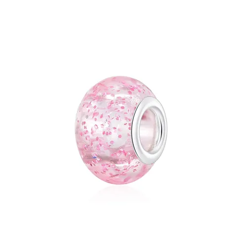 DIY Large Hole Beads Tie Dye Resin Beads With Alloy Core Sparkling Glitter Charm Beads For Bracelet Necklace Jewelry Making