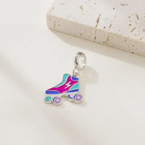 Cute Cartoon Roller Skate Motorcycle Balloon Dog Enamel Alloy Charms For DIY Jewelry Making Bracelet Necklace Pendants