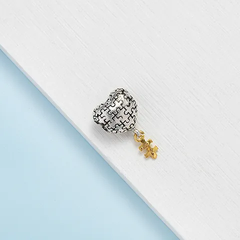 Alloy Heart Puzzle Envelope Charms For DIY Bracelet Making Fashion Pink Silver Gold Dripping Oil Jewelry Pendant Women Accessories