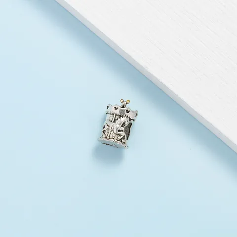 DIY Jewelry Accessory Alloy Enamel Carousel Castle Mickey Head Large Hole Beads For Bracelet Charm Making Vintage Silver Gold Plated Women Kids Jewelry Supplies