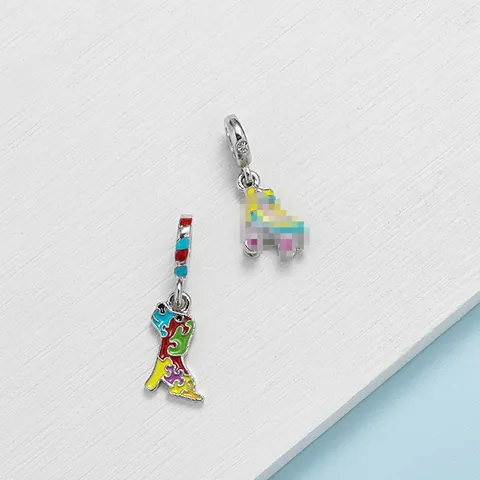 Pendentifs Breloques Chien Et Patins À Roulettes En Alliage Émaillé Pour Création Bijoux DIY Bracelet Collier Accessoires