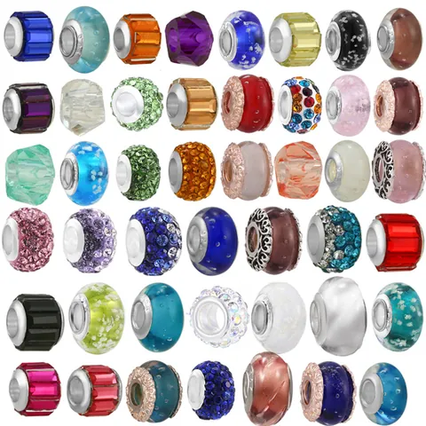 Alloy Glass Crystal Rhinestone Charms Beads For DIY Jewelry Making Accessories Bracelet Necklace Findings Women Jewelry
