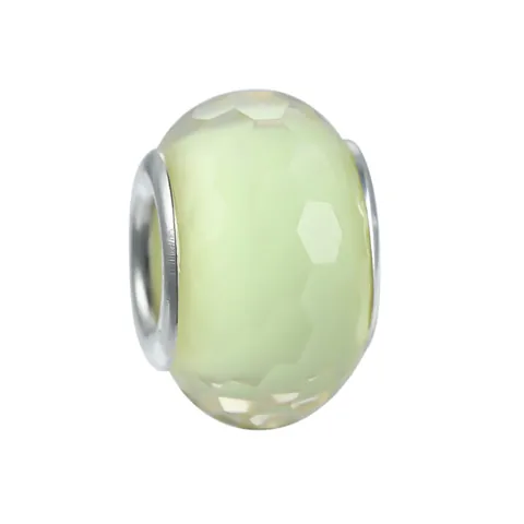 Alloy Glass Faceted Charm Beads DIY Jewelry Accessories Large Hole Beads For Bracelets Women Jewelry Making Accessory
