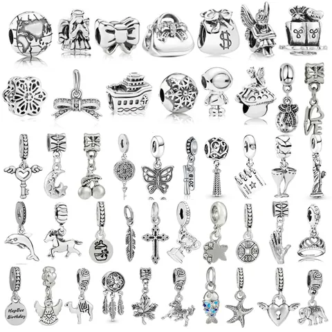Alloy DIY Jewelry Charms For Bracelet Making Angel Heart Starfish Butterfly Birthday Theme Pendant Women Fashion Jewelry