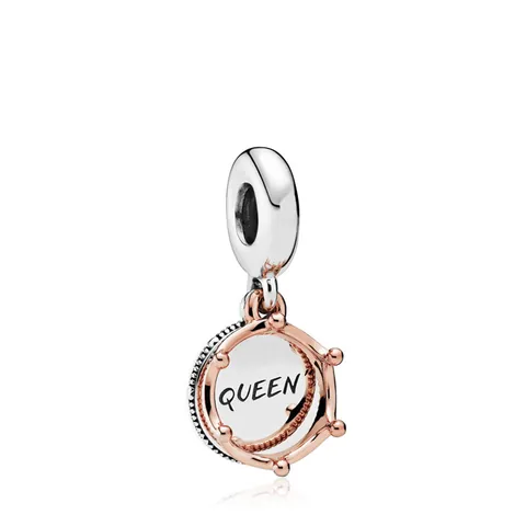 Rose Gold Silver Alloy Queen Crown Charm Pendant For Women DIY Bracelet Necklace Accessories Fashion Jewelry