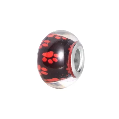 Resin Animal Paw Print Large Hole Beads Cartoon Paw Charm Spacer Beads For DIY Bracelet Jewelry Making Accessory