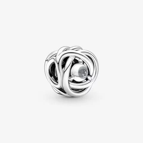 Legierung Geburtsstein Charm Ewiger Knoten Hohl Gewebt Perle Für DIY Armband Schmuckherstellung Damen Geschenk 12 Farben Verfügbar