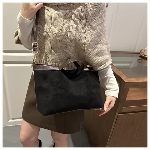 Women's Vintage Leopard Print Rose Pattern Tote Bag Large Capacity Casual Crossbody Bag PU Leather Trim Shoulder Handbag