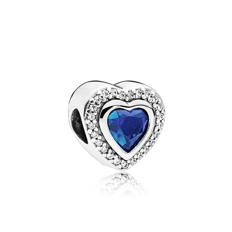 Heart Shape Alloy Rhinestone Large Hole Beads DIY Charm For Modular Bracelet Sparkling Crystal Heart Charms Women Jewelry