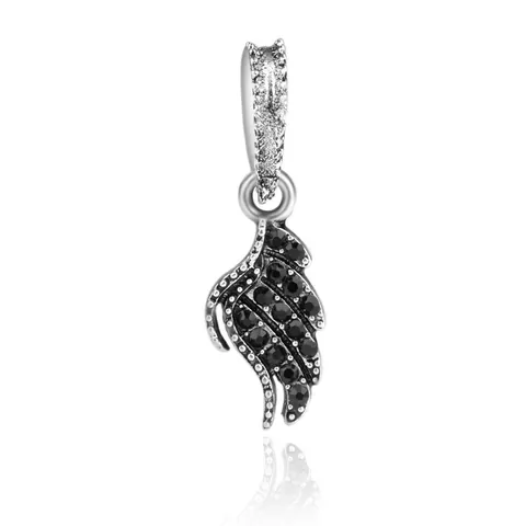 Retro Alloy Rhinestone Wing Pendant Large Hole Dangle Charm For DIY Bracelet Necklace Making Women Jewelry Accessory